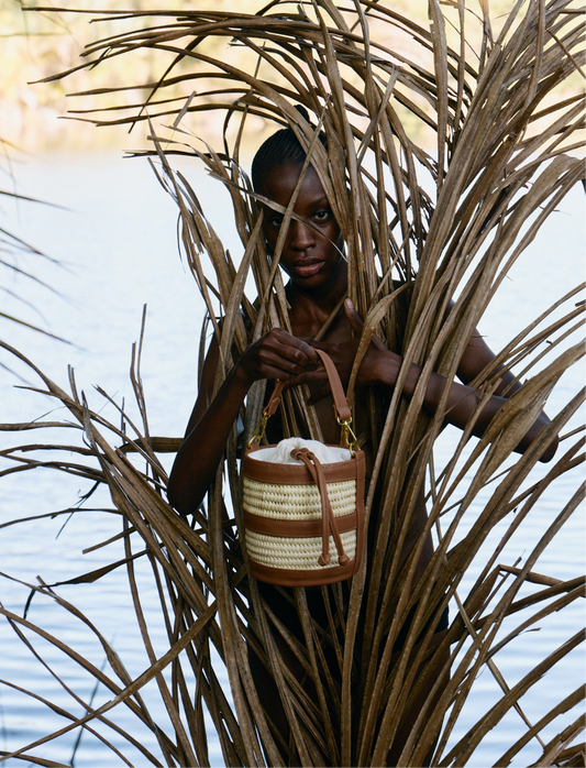 Palm Mirage Bucket Bag