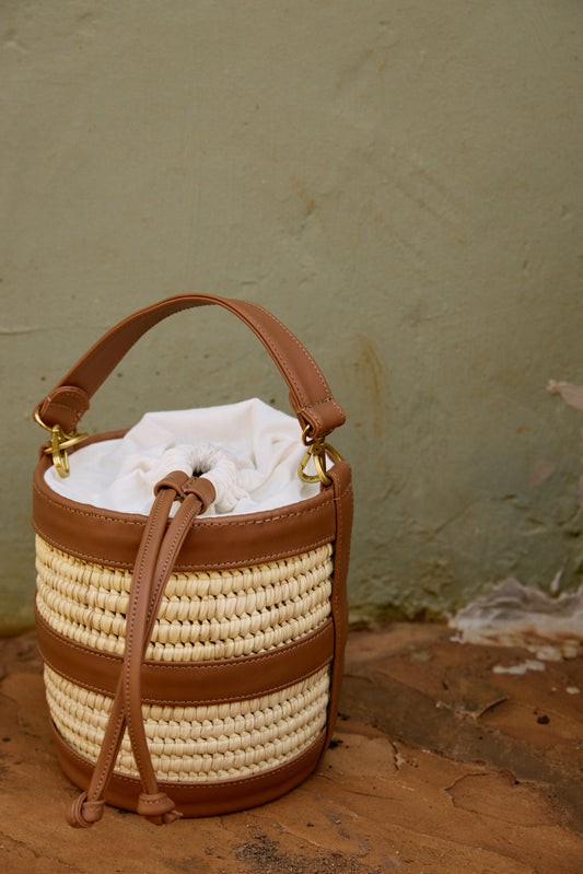 Palm Mirage Bucket Bag