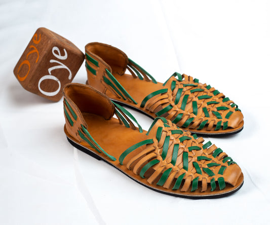 Two tone huaraches sandals